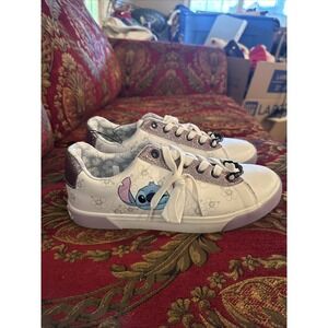 Ground Up Disney Stitch Mens Size 11 Lace Up Sneakers Shoes Purple Glitter